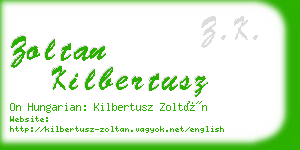 zoltan kilbertusz business card